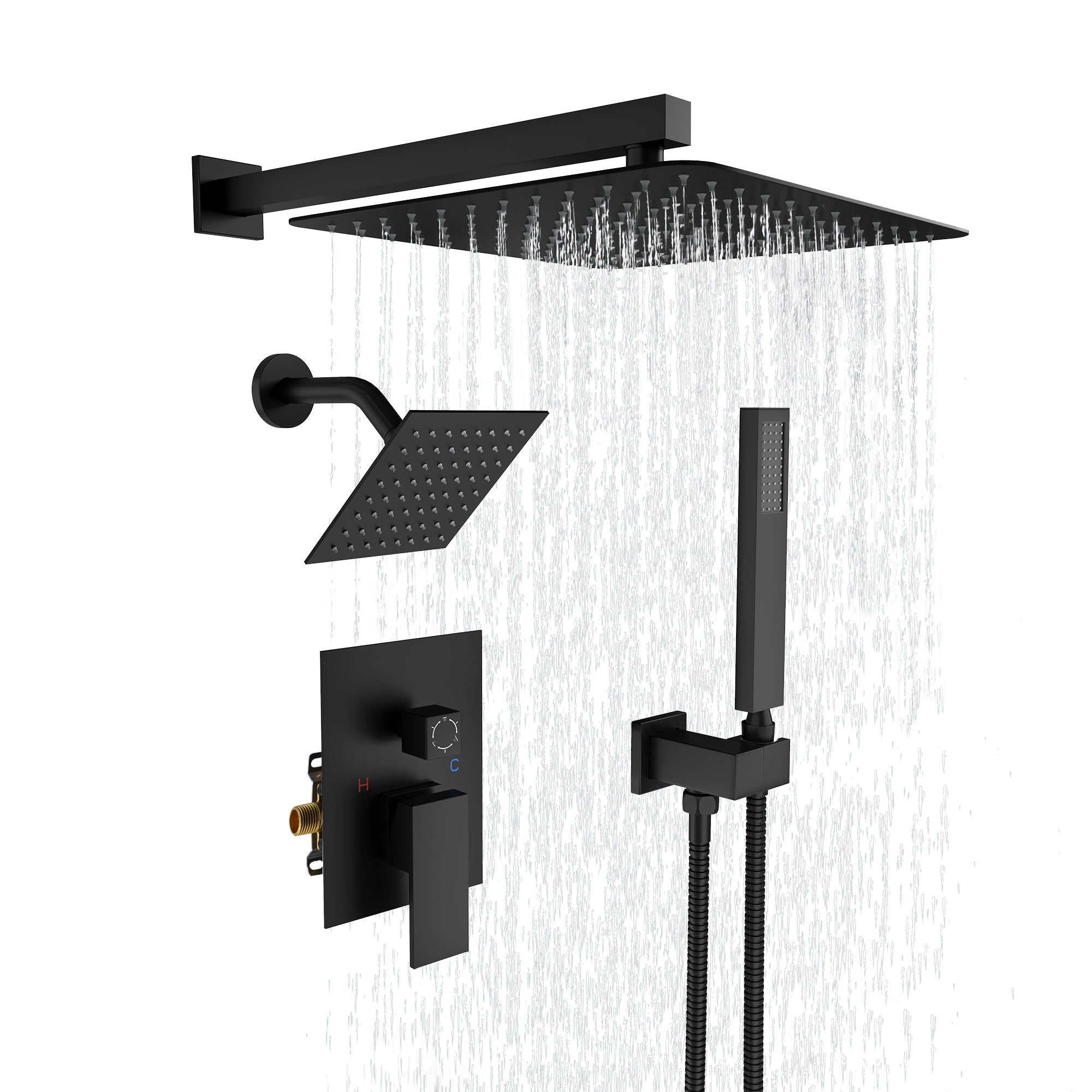 12-inch Dual Shower System with 3-Function & 6 Position Settings