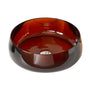 17.7" Round Transparent Resin Bathroom Vessel Sink with Drainer