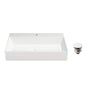 30"/42" Solid Surface Sink Wall Mount Stone Resin Bathroom Sink