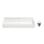 30"/42" Solid Surface Sink Wall Mount Stone Resin Bathroom Sink