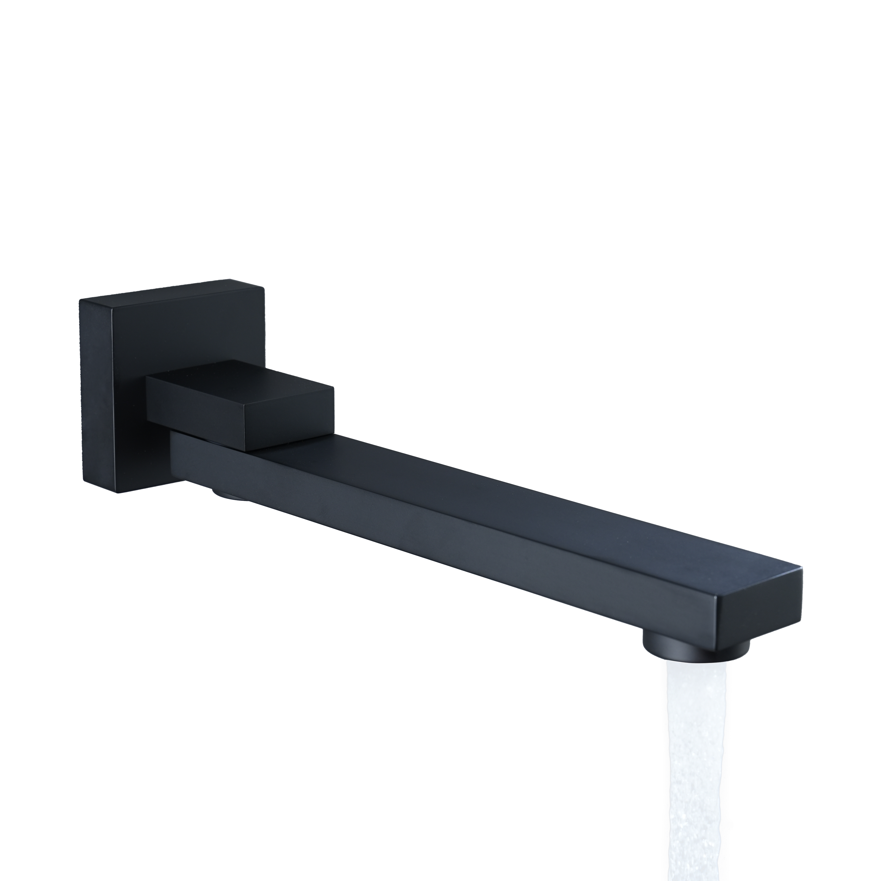 Square Brass Tub Spout with 180° Swing Outlet & Decoration Cover