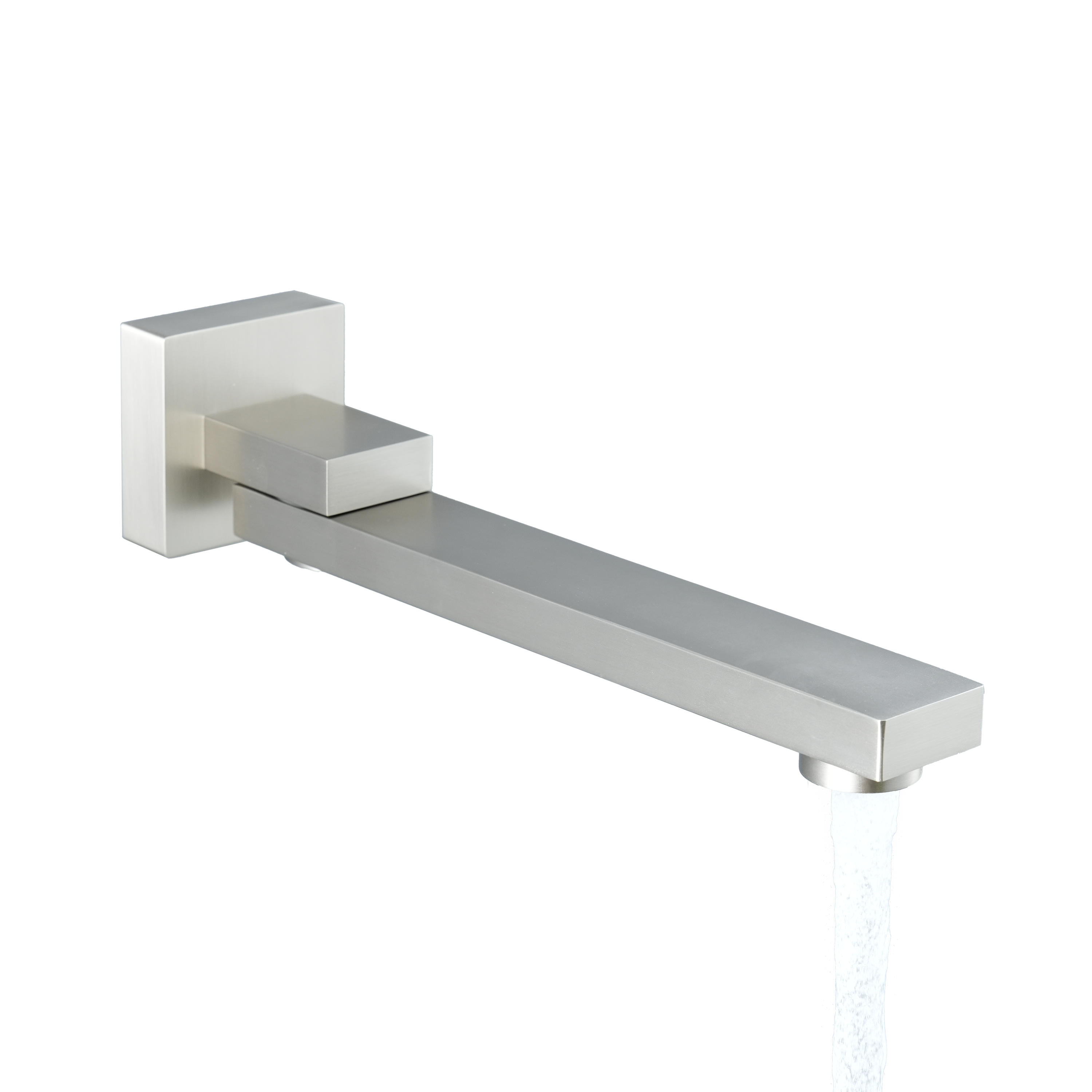 Square Brass Tub Spout with 180° Swing Outlet & Decoration Cover
