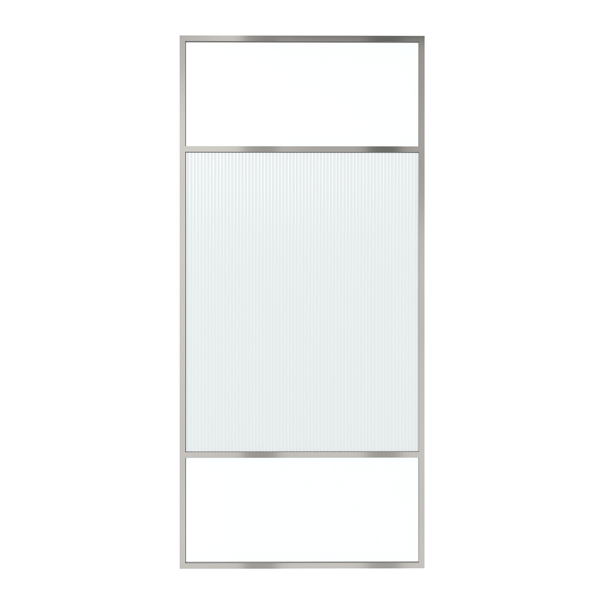 34"x74" Glass Shower Spliced Screen Panel with 304 Stainless Steel Hardware