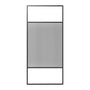 34"x74" Glass Shower Spliced Screen Panel with 304 Stainless Steel Hardware