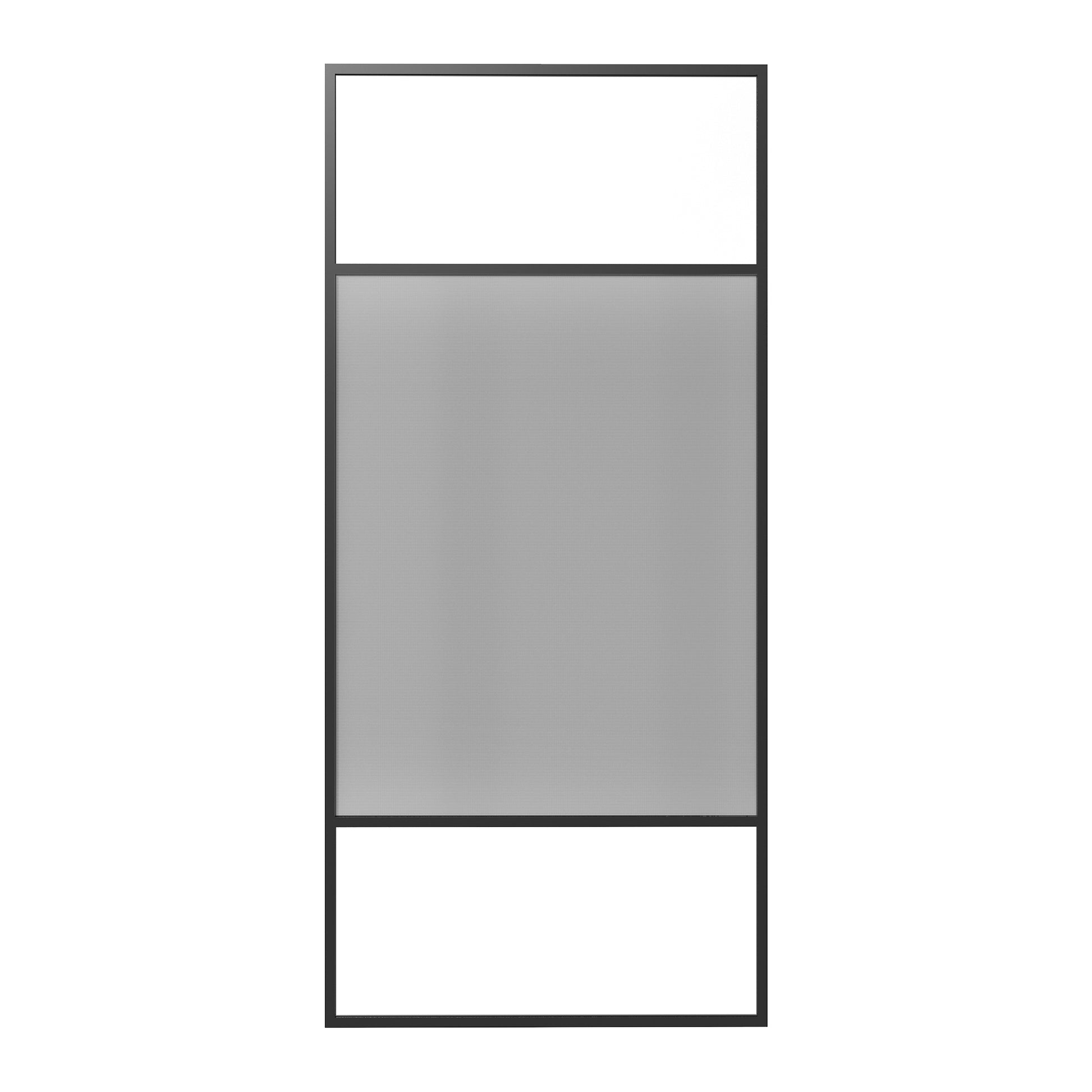 34"x74" Glass Shower Spliced Screen Panel with 304 Stainless Steel Hardware