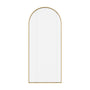 34"x78" Tempered Glass Shower Screen with Integrated Curved Frame