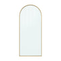 34"x78" Curved Frosted Glass Shower Screen with 10mm SGCC-Certified Tempered Glass
