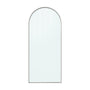 34"x78" Curved Frosted Glass Shower Screen with 10mm SGCC-Certified Tempered Glass
