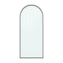 34"x78" Curved Frosted Glass Shower Screen with 10mm SGCC-Certified Tempered Glass