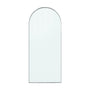 34"x78" Curved Frosted Glass Shower Screen with 10mm SGCC-Certified Tempered Glass