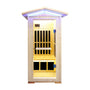 1-Person Spruce Outdoor Infrared Sauna with Bluetooth & Ambient Lighting