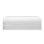 69 Inch Matte White Freestanding Solid Surface Tub with Side Shelves