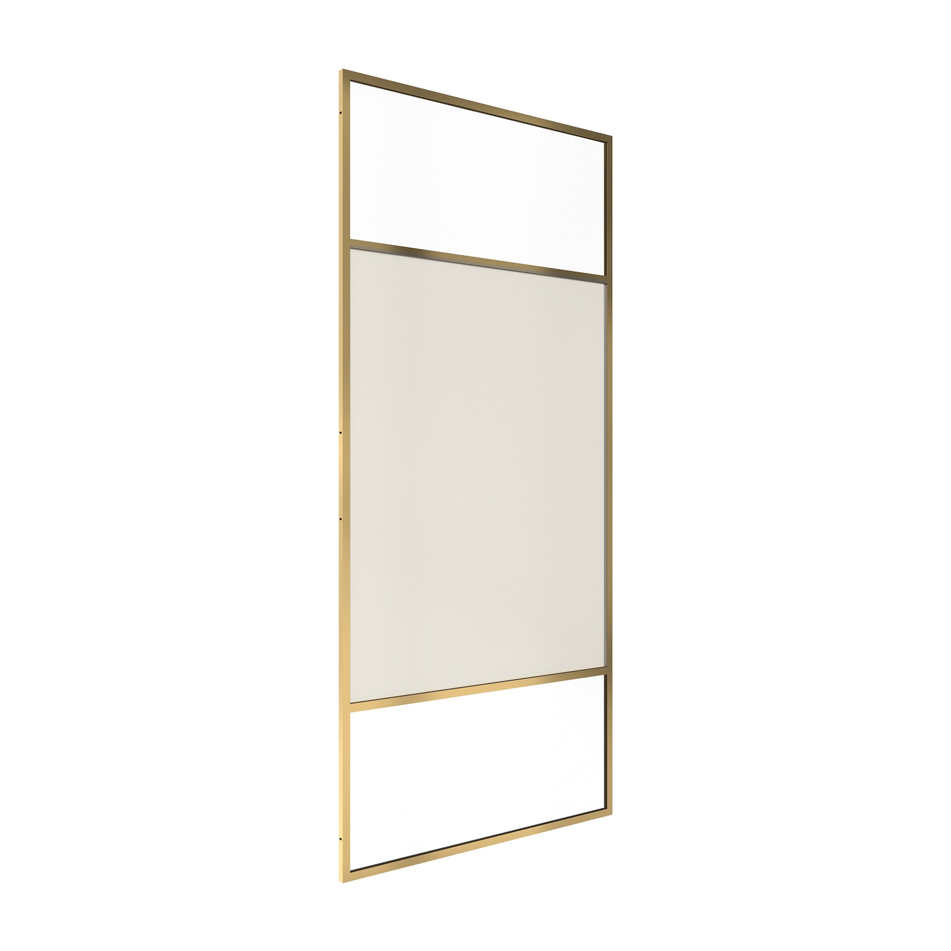 34"x74" Glass Shower Spliced Screen Panel with 304 Stainless Steel Hardware