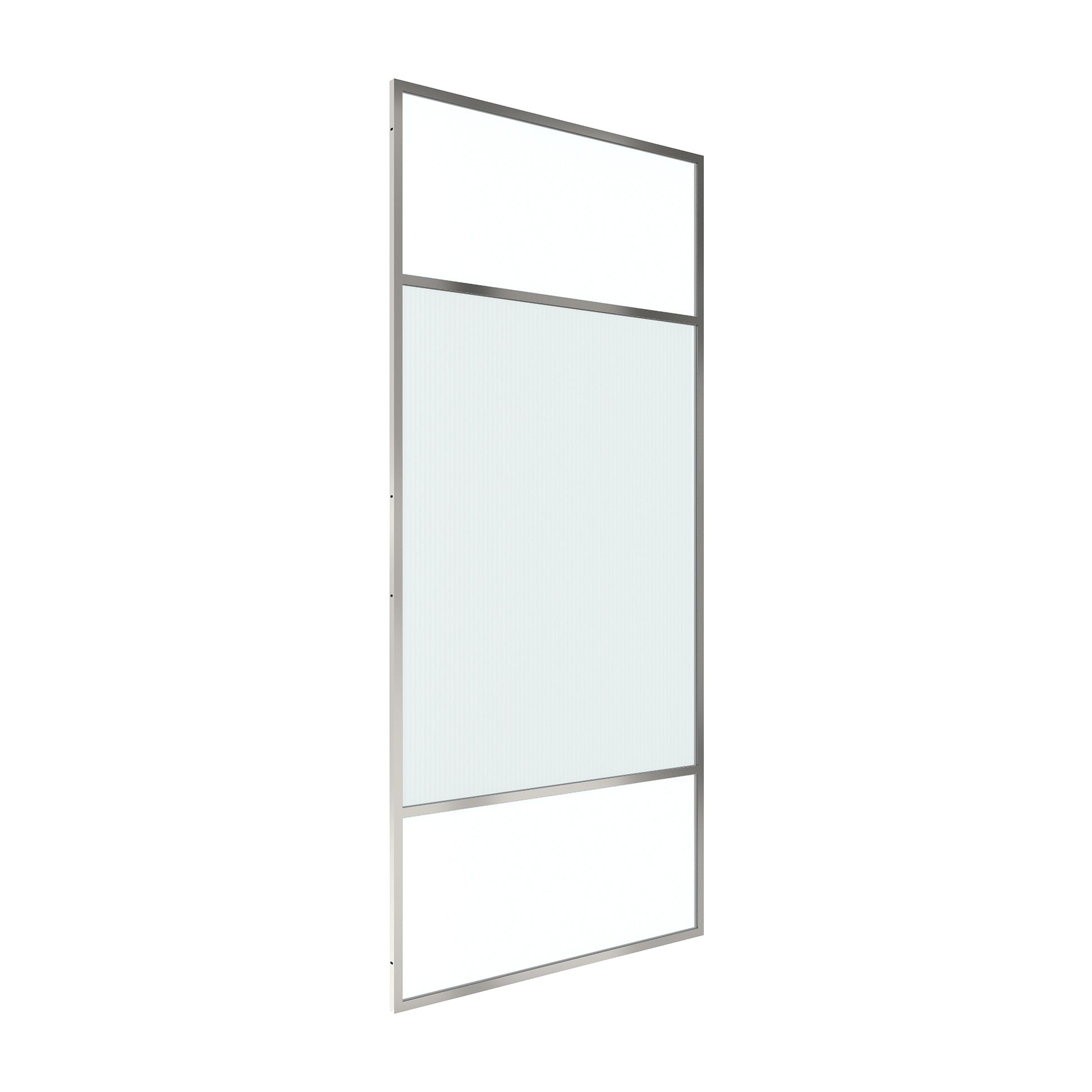 34"x74" Glass Shower Spliced Screen Panel with 304 Stainless Steel Hardware