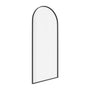 34"x78" Tempered Glass Shower Screen with Integrated Curved Frame