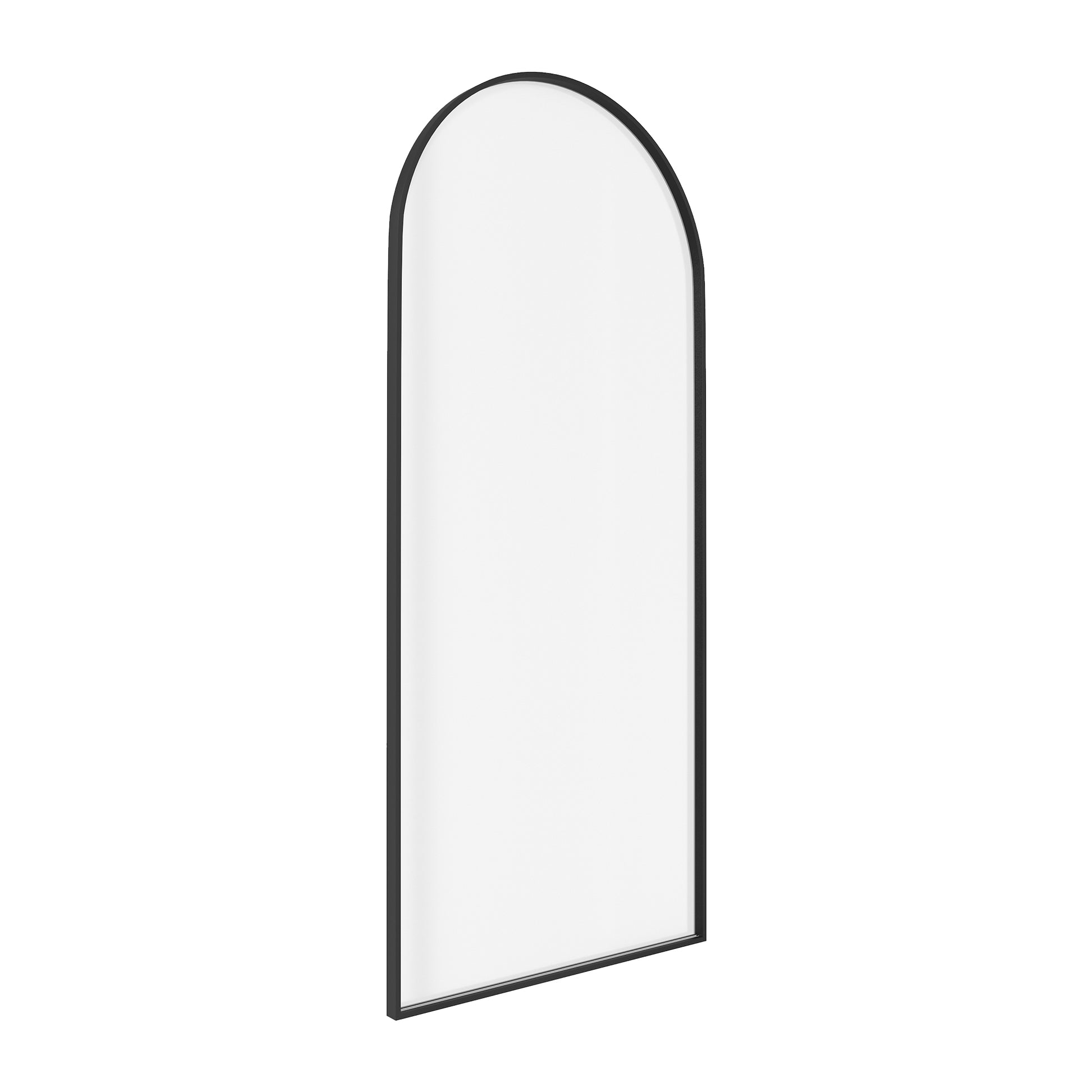 34"x78" Tempered Glass Shower Screen with Integrated Curved Frame