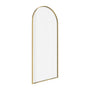 34"x78" Tempered Glass Shower Screen with Integrated Curved Frame