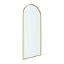 34"x78" Curved Frosted Glass Shower Screen with 10mm SGCC-Certified Tempered Glass