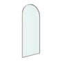 34"x78" Curved Frosted Glass Shower Screen with 10mm SGCC-Certified Tempered Glass