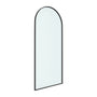 34"x78" Curved Frosted Glass Shower Screen with 10mm SGCC-Certified Tempered Glass