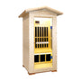 1-Person Spruce Outdoor Infrared Sauna with Bluetooth & Ambient Lighting
