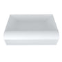 CASAINC 69 Inch Matte White Freestanding Solid Surface Bathtub with Si