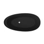 67" Solid Surface Freestanding Bathtub in (Matte Black& Grey)