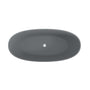 65" Solid Surface Freestanding Bathtub in (Matte Black& Grey)