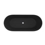 59"/69"Solid Surface Freestanding Bathtub in (Matte Black& Grey)