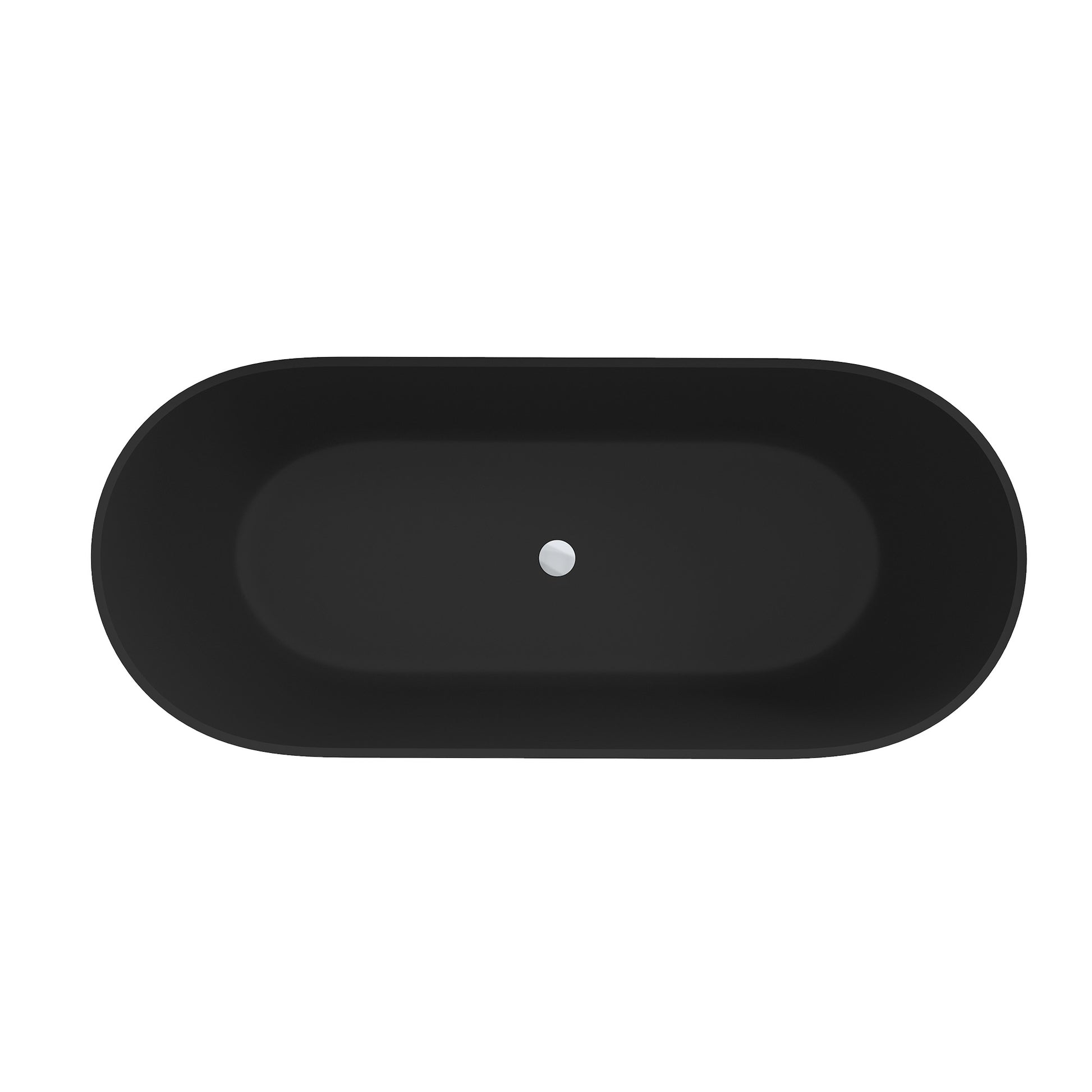 59"/69"Solid Surface Freestanding Bathtub in (Matte Black& Grey)