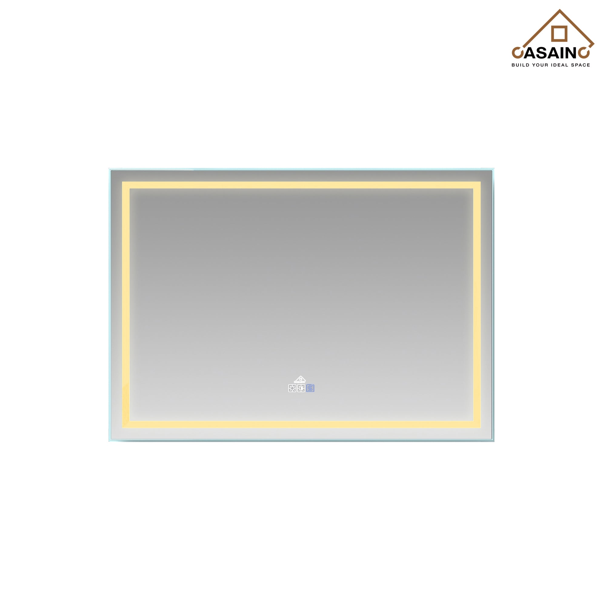 72 in. W x 36 in. H Frameless Rectangle LED Mirror for Bathroom Vanity 