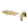 Wall Mounted Single Handle Waterfall Bathroom Sink Faucet with Rough-in Valve