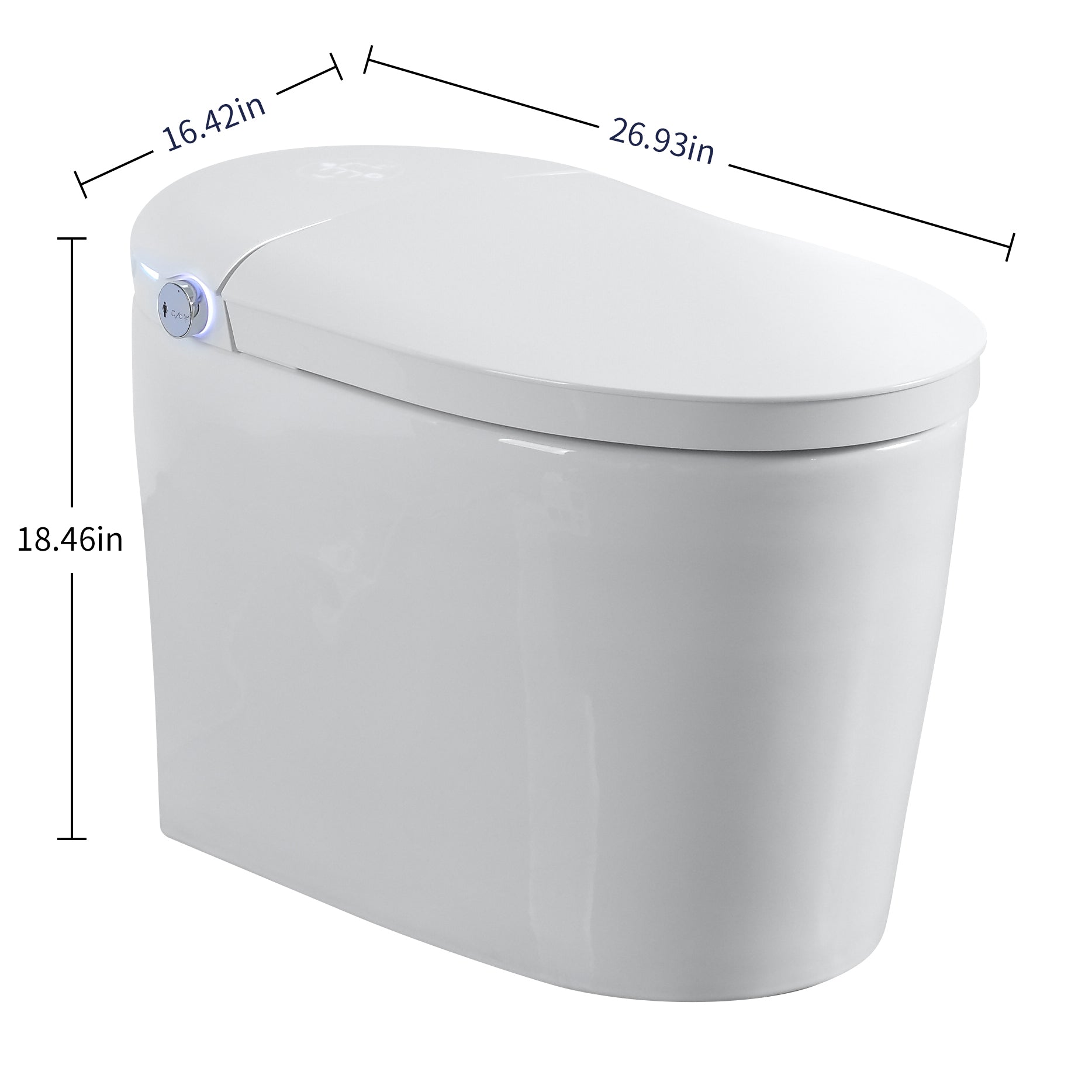 Advanced Tankless Smart Bidet Toilet with Air Bubble Wash & Night Light