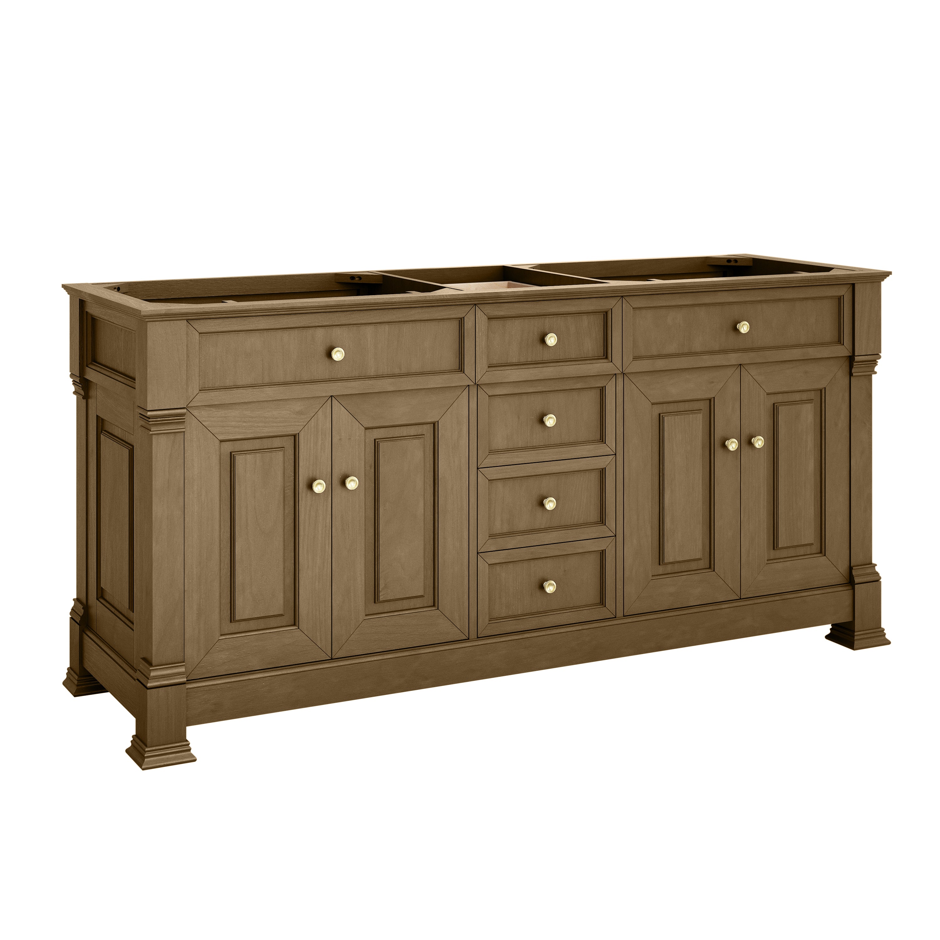James Martin Brookfield 72" Double Bathroom Vanity, Honey Oak
