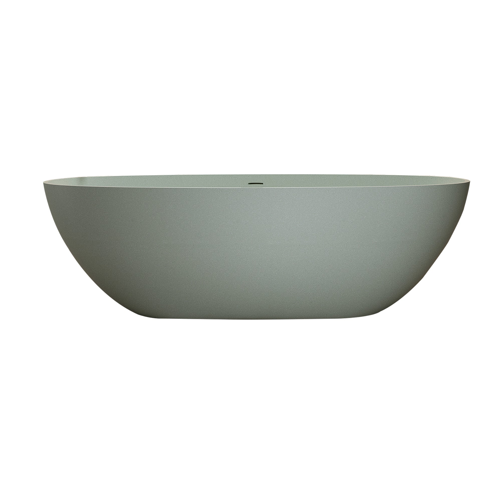 55"/59"/63"/67"/71" Turquoise Green Stone Resin Freestanding Bathtub with Center Overflow and Drain