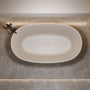 51" Freestanding Stone Resin Soaking Tub with Smooth Hand-Polished Surface, Pine Crest, Shadow Whisper