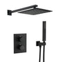 CASAINC Matte Black Wall Mounted Bathroom Shower Faucet Set