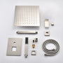 Ceiling Mounted Shower System Combo Set with Handheld and 16'Shower head-CASAINC