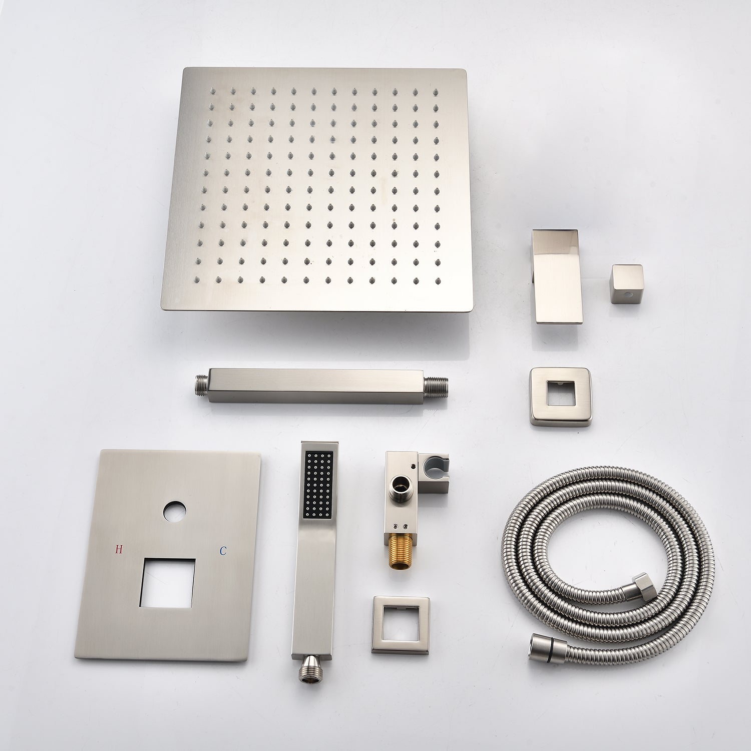 Ceiling Mounted Shower System Combo Set with Handheld and 16'Shower head-CASAINC