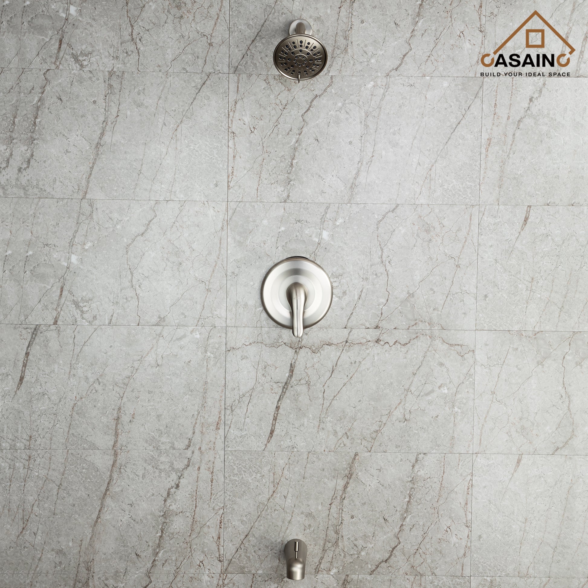 4.84inch Wall Mounted Shower trim kit with pressure balanced valve-CASAINC