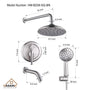 CASAINC 8.3 inch Wall-mounted rain shower faucet with pressure balanced valve