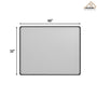 Wall-Mounted Vanity Mirror with Matte Black Metal Frame