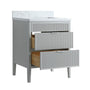 30"/36"/48" Freestanding Single Sink Bathroom Vanity with Solid Wood Construction & Marble Top