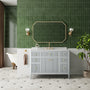 30"/36"/48" Freestanding Single Sink Bathroom Vanity with Solid Wood Construction & Marble Top