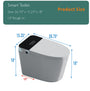 Tankless Black Panel Smart Toilet with Auto Flush, Heated Seat & Bidet Functions