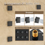 20*14 inch 5-Function Luxury Shower System with LED Lights and Slide Bar