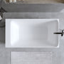 51" Modern Freestanding Stone Resin Soaking Bathtub in Matte White