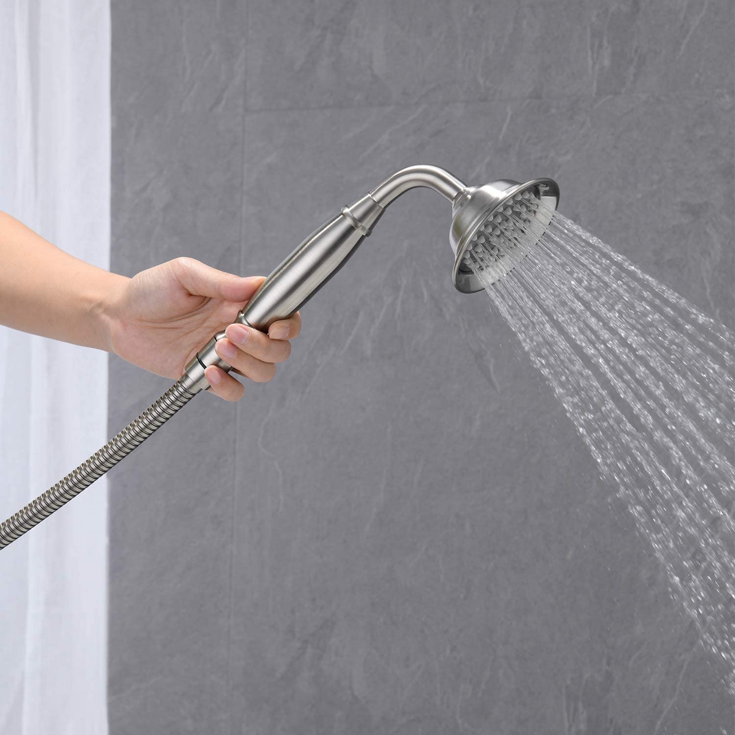 6 GPM Freestanding Bathtub Faucet with Hand Held Shower and Double Handle -CASAINC
