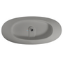65" Freestanding Solid Surface Bathtub with Overflow, Pop-up Drain andSanding Sponge
