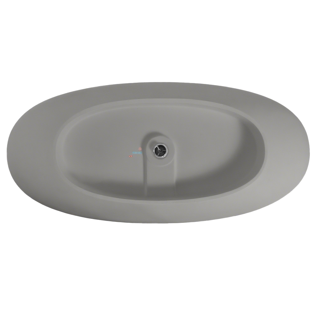 65" Freestanding Solid Surface Bathtub with Overflow, Pop-up Drain andSanding Sponge